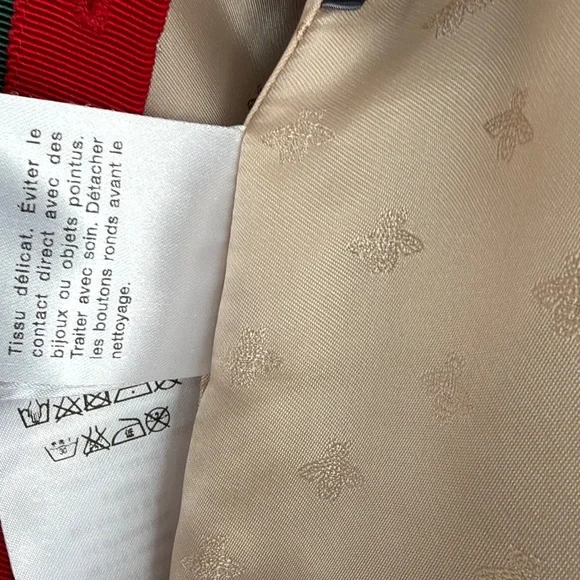 Gucci Black Coat with Red and Green Trim - Picture 11 of 15